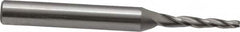 OSG - 2° Taper Angle per Side, 1/16" Small End Diam, 1/2" LOC, Cobalt 3 Flute Tapered Square End Mill - 1-3/4" OAL, 3/16" Shank Diam, Spiral Flute, 25° Helix - Benchmark Tooling