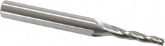 OSG - 2° Taper Angle per Side, 5/64" Small End Diam, 1/2" LOC, Cobalt 3 Flute Tapered Square End Mill - 1-3/4" OAL, 3/16" Shank Diam, Spiral Flute, 25° Helix - Benchmark Tooling