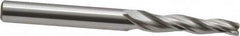 OSG - 2° Taper Angle per Side, 1/8" Small End Diam, 3/4" LOC, Cobalt 3 Flute Tapered Square End Mill - 2" OAL, 3/16" Shank Diam, Spiral Flute, 25° Helix - Benchmark Tooling