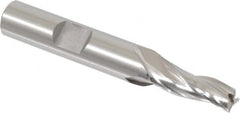 OSG - 2° Taper Angle per Side, 1/4" Small End Diam, 3/4" LOC, Cobalt 3 Flute Tapered Square End Mill - 2-1/2" OAL, 3/8" Shank Diam, Spiral Flute, 25° Helix - Benchmark Tooling