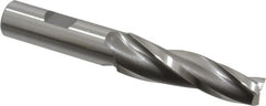 OSG - 3° Taper Angle per Side, 1/2" Small End Diam, 2-1/4" LOC, Cobalt 3 Flute Tapered Square End Mill - 4-3/8" OAL, 5/8" Shank Diam, Spiral Flute, 25° Helix - Benchmark Tooling