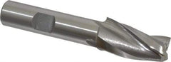 OSG - 5° Taper Angle per Side, 1/2" Small End Diam, 1-1/4" LOC, Cobalt 3 Flute Tapered Square End Mill - 3-1/4" OAL, 1/2" Shank Diam, Spiral Flute, 25° Helix - Benchmark Tooling