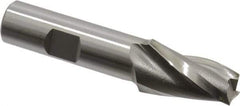 OSG - 7° Taper Angle per Side, 1/2" Small End Diam, 1-1/4" LOC, Cobalt 3 Flute Tapered Square End Mill - 3-3/8" OAL, 5/8" Shank Diam, Spiral Flute, 25° Helix - Benchmark Tooling