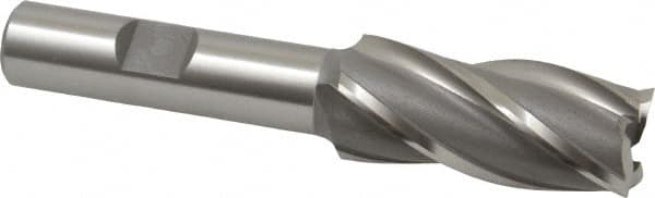 OSG - 23/32", 1-5/8" LOC, 1/2" Shank Diam, 3-5/8" OAL, 4 Flute, Cobalt Square End Mill - Single End, Uncoated, Spiral Flute, 30° Helix, Right Hand Cut, Right Hand Flute, Series 540 - Benchmark Tooling