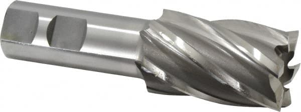 OSG - 1-1/4", 2" LOC, 7/8" Shank Diam, 4-1/4" OAL, 6 Flute, Cobalt Square End Mill - Single End, Uncoated, Spiral Flute, 30° Helix, Right Hand Cut, Right Hand Flute, Series 540 - Benchmark Tooling