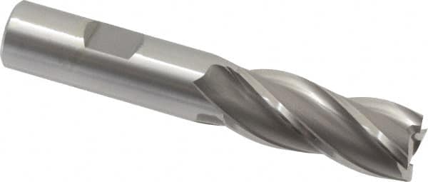 OSG - 17mm, 1-5/8" LOC, 5/8" Shank Diam, 3-3/4" OAL, 4 Flute, Cobalt Square End Mill - Single End, Uncoated, Spiral Flute, 30° Helix, Right Hand Cut, Right Hand Flute, Series 581 - Benchmark Tooling