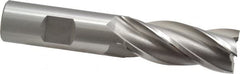 OSG - 20mm, 1-7/8" LOC, 3/4" Shank Diam, 4-1/8" OAL, 4 Flute, Cobalt Square End Mill - Single End, Uncoated, Spiral Flute, 30° Helix, Right Hand Cut, Right Hand Flute, Series 581 - Benchmark Tooling