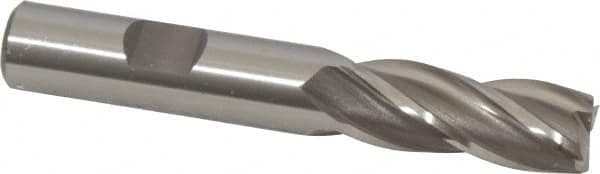 OSG - 1/2", 1-1/4" LOC, 1/2" Shank Diam, 3-1/4" OAL, 4 Flute, Cobalt Square End Mill - Single End, Uncoated, Spiral Flute, 30° Helix, Centercutting, Right Hand Cut, Right Hand Flute, Series 541 - Benchmark Tooling