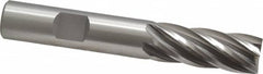 OSG - 1/2", 1-1/4" LOC, 1/2" Shank Diam, 3-1/4" OAL, 6 Flute, Cobalt Square End Mill - Single End, Uncoated, Spiral Flute, 30° Helix, Centercutting, Right Hand Cut, Right Hand Flute, Series 541 - Benchmark Tooling