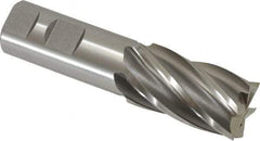 OSG - 1-1/8", 2" LOC, 1" Shank Diam, 4-1/2" OAL, 6 Flute, Cobalt Square End Mill - Single End, Uncoated, Spiral Flute, 30° Helix, Centercutting, Right Hand Cut, Right Hand Flute, Series 541 - Benchmark Tooling