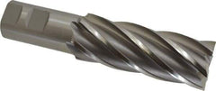 OSG - 1-1/2", 4" LOC, 1-1/4" Shank Diam, 6-1/2" OAL, 6 Flute, Cobalt Square End Mill - Single End, Uncoated, Spiral Flute, 30° Helix, Centercutting, Right Hand Cut, Right Hand Flute, Series 546 - Benchmark Tooling