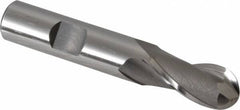 OSG - 1/2" Diam, 1" LOC, 2 Flute Cobalt Ball End Mill - Uncoated, Single End, 3" OAL, 1/2" Shank Diam, Spiral Flute - Benchmark Tooling