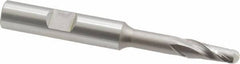 OSG - 1/4" Diam, 5/8" LOC, 2 Flute Cobalt Ball End Mill - Uncoated, Single End, 3-1/16" OAL, 3/8" Shank Diam, Spiral Flute - Benchmark Tooling