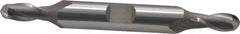 OSG - 1/4" Diam, 1/2" LOC, 2 Flute Cobalt Ball End Mill - Uncoated, Double End, 3-1/8" OAL, 3/8" Shank Diam, Spiral Flute - Benchmark Tooling