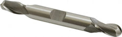 OSG - 5/16" Diam, 9/16" LOC, 2 Flute Cobalt Ball End Mill - Uncoated, Double End, 3-1/8" OAL, 3/8" Shank Diam, Spiral Flute - Benchmark Tooling