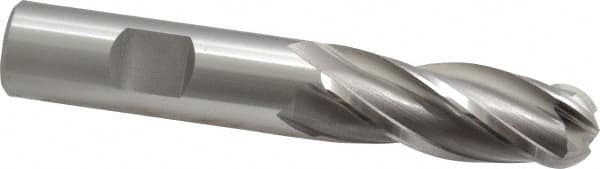 OSG - 5/8" Diam, 1-5/8" LOC, 4 Flute Cobalt Ball End Mill - Uncoated, Single End, 3-3/4" OAL, 5/8" Shank Diam, Spiral Flute - Benchmark Tooling