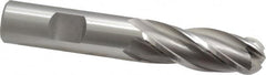 OSG - 5/8" Diam, 1-5/8" LOC, 4 Flute Cobalt Ball End Mill - Uncoated, Single End, 3-3/4" OAL, 5/8" Shank Diam, Spiral Flute - Benchmark Tooling