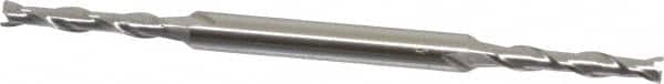 OSG - 1/8", 3/4" LOC, 3/16" Shank Diam, 3-1/8" OAL, 2 Flute, Cobalt Square End Mill - Double End, Uncoated, Spiral Flute, 30° Helix, Centercutting, Right Hand Cut, Right Hand Flute, Series 564 - Benchmark Tooling