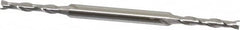 OSG - 1/8", 3/4" LOC, 3/16" Shank Diam, 3-1/8" OAL, 2 Flute, Cobalt Square End Mill - Double End, Uncoated, Spiral Flute, 30° Helix, Centercutting, Right Hand Cut, Right Hand Flute, Series 564 - Benchmark Tooling