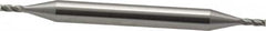 OSG - 1/16", 3/16" LOC, 3/16" Shank Diam, 2-1/4" OAL, 4 Flute, Cobalt Square End Mill - Double End, Uncoated, Spiral Flute, 30° Helix, Centercutting, Right Hand Cut, Right Hand Flute, Series 567 - Benchmark Tooling