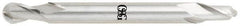 OSG - 3/16" Diam, 9/32" LOC, 2 Flute Cobalt Ball End Mill - Uncoated, Double End, 2" OAL, 3/16" Shank Diam, Spiral Flute - Benchmark Tooling