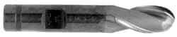 OSG - 7/8" Diam, 2" LOC, 2 Flute Cobalt Ball End Mill - Uncoated, Single End, 4-1/4" OAL, 7/8" Shank Diam, Spiral Flute - Benchmark Tooling