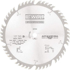 DeWALT - 10" Diam, 5/8" Arbor Hole Diam, 50 Tooth Wet & Dry Cut Saw Blade - Tungsten Carbide-Tipped, Standard Round Arbor - Benchmark Tooling