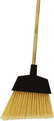 O-Cedar - 12" Wide, Beige PET Bristles, 48" Metal Handle, Angled Broom - Flagged - Benchmark Tooling