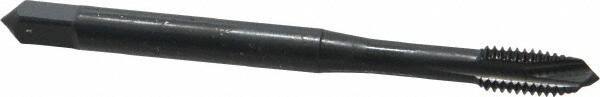 OSG - M5x0.80 Metric Coarse, 3 Flute, Oxide Finish, Vanadium High Speed Steel Spiral Point Tap - Plug Chamfer, Right Hand Thread, 2-3/8" OAL, 7/8" Thread Length, 0.194" Shank Diam, 6H Class of Fit - Exact Industrial Supply
