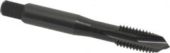 OSG - M10x1.50 Metric Coarse, 3 Flute, Oxide Finish, Vanadium High Speed Steel Spiral Point Tap - Plug Chamfer, Right Hand Thread, 2-15/16" OAL, 1-1/4" Thread Length, 0.381" Shank Diam, 6H Class of Fit - Exact Industrial Supply