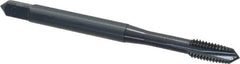 OSG - M5x0.80 Metric Coarse, 3 Flute, Oxide Finish, Powdered Metal Spiral Point Tap - Plug Chamfer, Right Hand Thread, 2-3/8" OAL, 7/8" Thread Length, 0.194" Shank Diam, 6H Class of Fit, Series 344 - Exact Industrial Supply