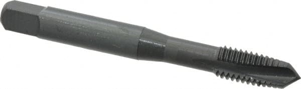 OSG - M8x1.25 Metric Coarse, 3 Flute, Oxide Finish, Powdered Metal Spiral Point Tap - Plug Chamfer, Right Hand Thread, 2-23/32" OAL, 1-1/8" Thread Length, 0.318" Shank Diam, 6H Class of Fit, Series 344 - Exact Industrial Supply