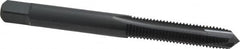 OSG - 1/4-28 UNF, 3 Flute, Oxide Finish, Powdered Metal Spiral Point Tap - Plug Chamfer, Right Hand Thread, 2-1/2" OAL, 1" Thread Length, 0.255" Shank Diam, Series 312NI - Exact Industrial Supply