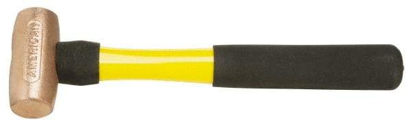 American Hammer - 2 Lb Head Nonsparking Mallet - 12" OAL, 11" Long Fiberglass Handle - Benchmark Tooling