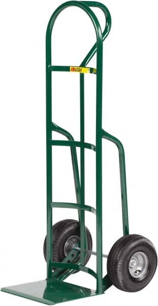 Little Giant - 800 Lb Capacity 49" OAH Hand Truck - 12 x 14" Base Plate, Loop Handle, Steel, Full Pneumatic Wheels - Benchmark Tooling