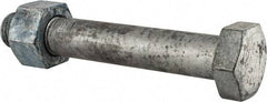 Value Collection - 1-1/4 - 7 Thread, 8" Length Under Head, Steel Hex Head Bolt - Hot Dipped Galvanized Coated, UNC Thread, ASTM A325 - Benchmark Tooling