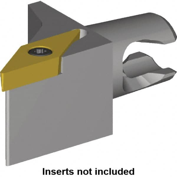 Kennametal - Right Hand Cut, Size KM16, VB.. 1103 Insert Compatiblity, External Modular Turning & Profiling Cutting Unit Head - 10mm Ctr to Cutting Edge, 20mm Head Length, Through Coolant, Series Micro Screw-On - Benchmark Tooling