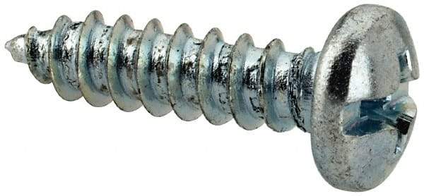 Value Collection - #8 Pan Head Slotted Phillips Sheet Metal Screw - Steel, 5/8" Length Under Head, Grade 2 - Benchmark Tooling