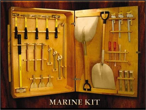 Ampco - 28 Piece Marine Tool Set - Comes in Wood Case - Benchmark Tooling