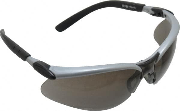 3M - Gray Lenses, Framed Welding Glasses - Anti-Fog, Scratch Resistant, Black/Silver Polycarbonate Frame, Adjustable Temples, Size Universal - Benchmark Tooling