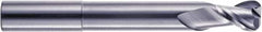 RobbJack - 3/8", 2 Flute, Single End, Solid Carbide, 0.06" Corner Radius End Mill - 4" OAL, 40° Helix, Right Hand Flute, 3/8" LOC, Right Hand Cut, 1" Extended Reach - Benchmark Tooling