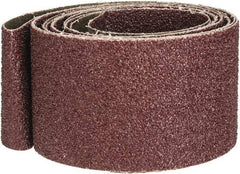 Tru-Maxx - 3" Wide x 132" OAL, 36 Grit, Aluminum Oxide Abrasive Belt - Aluminum Oxide, Very Coarse, Coated, X Weighted Cloth Backing - Benchmark Tooling