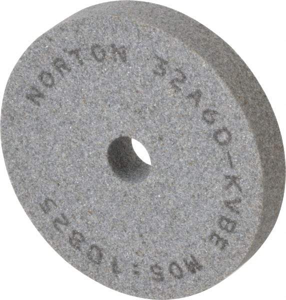 Norton - 60 Grit Aluminum Oxide Type 1 Internal Grinding Wheel - 3" Diam x 1/2" Hole x 1/2" Thick, 10,825 Max RPM, Type 1 Medium Grade, K Hardness, Vitrified Bond, One-Side Recess - Benchmark Tooling