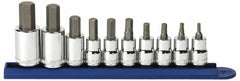 GearWrench - 10 Piece 3/8 & 1/2" Drive Metric Hex Bit Socket Set - 4 to 17mm Hex - Benchmark Tooling