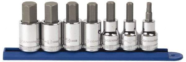 GearWrench - 7 Piece 1/2" Drive Metric Hex Bit Socket Set - 6 to 19mm Hex - Benchmark Tooling