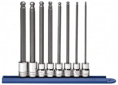 GearWrench - 8 Piece 3/8" Drive Metric Ball Hex Bit Socket Set - 3 to 10mm Hex - Benchmark Tooling