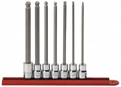 GearWrench - 7 Piece 3/8" Drive Inch Ball Hex Bit Socket Set - 1/8 to 3/8" Hex - Benchmark Tooling