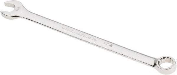 GearWrench - 1/2" 12 Point Offset Combination Wrench - 15° Offset Angle, 8-3/32" OAL, Steel, Polished Finish - Benchmark Tooling