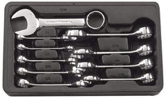 GearWrench - 10 Piece, 3/8" to 15/16", 12 Point Combination Wrench Set - Inch Measurement Standard, Full Polish Finish, Comes in Plastic Tray - Benchmark Tooling