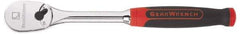 GearWrench - 1/4" Drive Pear Head Ratchet - Chrome Finish, 9" OAL, 60 Gear Teeth, Cushion Grip Handle, Flat Sealed Head - Benchmark Tooling